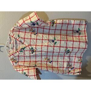 Vintage RS MED Scrub Top - Cartoon Character Design